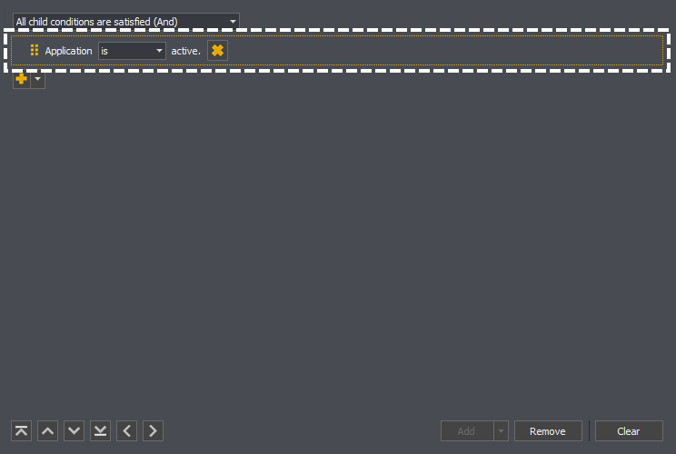 Showing how to select a condition to be removed in InstructBot.