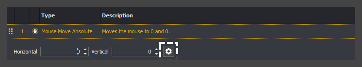 InstructBot showing the mouse movement absolute editor and how to open the current mouse position window of an input command.